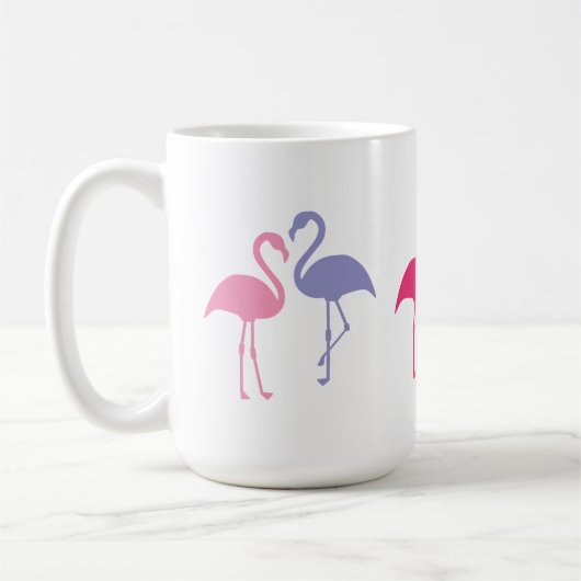 Große Flamingo Statues 15 oz. Tasse (Links)