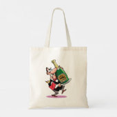 Große Flasche Champagner Tote Tasche (Rückseite)