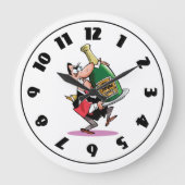 Große Flasche Champagneruhr Große Wanduhr (Vorderseite)