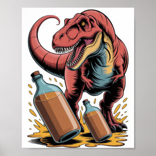 Große Flaschen durchbrechen Poster