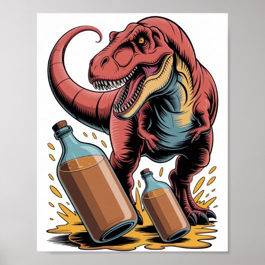 Große Flaschen durchbrechen Poster (Vorne)