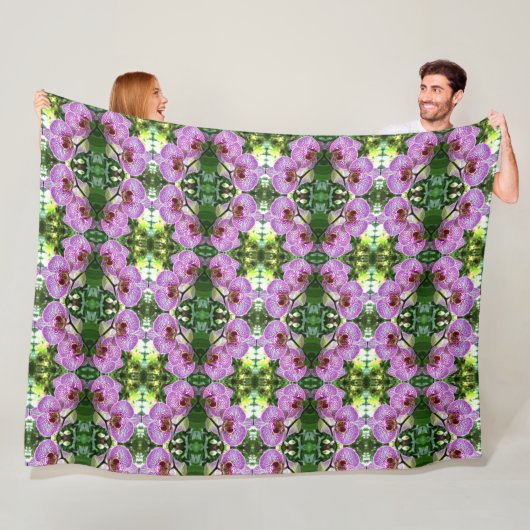 Große Fleece Blanka Lila Gepunktet Orchid (Beispiel)