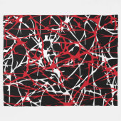 Große Fleece Blanke, modern, abstrakt, rot, schwar (Vorderseite (Horizontal))