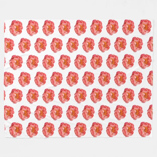 Große Fleece Blanket Coral Peonies (Vorderseite (Horizontal))