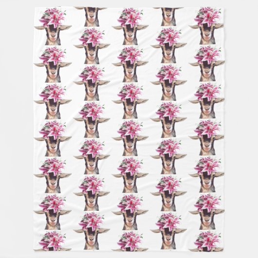 Große Fleece Blanket Lily die Ziege. (Vorderseite)