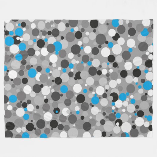 Große Fleece Blanket modern, abstrakt, blau, grau, (Vorderseite (Horizontal))