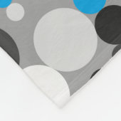 Große Fleece Blanket modern, abstrakt, blau, grau, (Ecke)