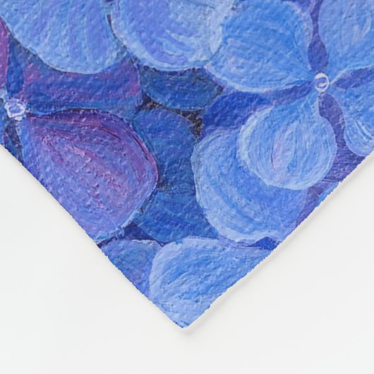 Große Fleece Blanket Nikko Blue Hydrangea (Ecke)