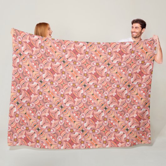 Große Fleece Blanket Peach Dahlia (Beispiel)