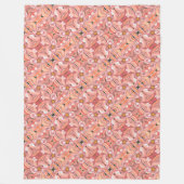 Große Fleece Blanket Peach Dahlia (Vorderseite)