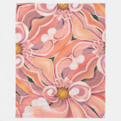 Große Fleece Blanket Peach Dahlia (Vorderseite)