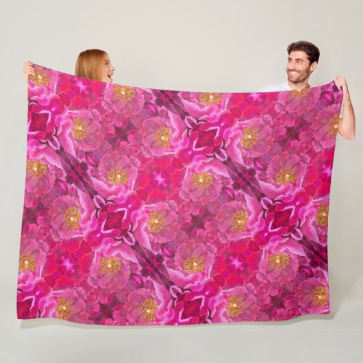 Große Fleece Blanket Pink Cactus Rose (Beispiel)