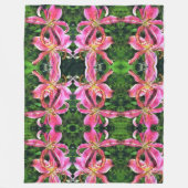 Große Fleece Blanket Pink Lilien (Vorderseite)