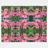 Große Fleece Blanket Pink Lilien (Vorderseite (Horizontal))