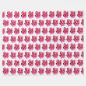 Große Fleece Blanket Pink Peongs (Vorderseite (Horizontal))