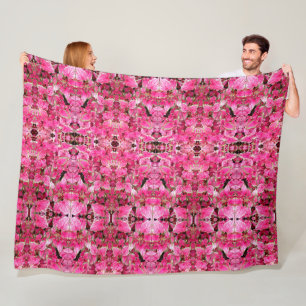 Große Fleece Blanket Rosa Blätter