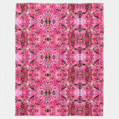 Große Fleece Blanket Rosa Blätter (Vorderseite)