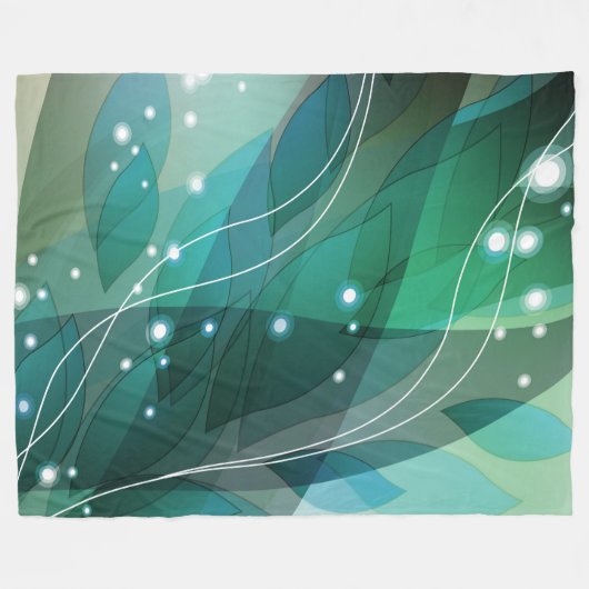 Große Fleece-Decke, modern, abstrakt, Türkis Fleecedecke (Vorderseite (Horizontal))