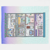Große Fleece Dollhouse Blanket (Vorderseite (Horizontal))