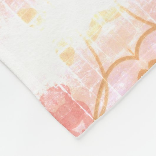 Große Fleece Korallenrosa-Muster (Ecke)