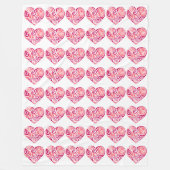 Große Fleecebanket - Herzdesign Fleecedecke (Vorderseite)