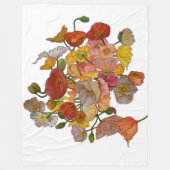 große Fleecedecke mit Multimedia-Poppies (Vorderseite)