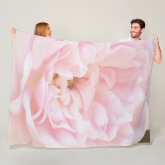 grosse Fleecedecke "Roses", rosa