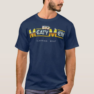 Große fleischige Männer klatschen fleischigen Baby T-Shirt