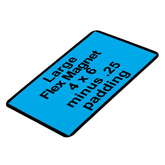 Große Flex-Magnet-Vorlage Vertikal mit schwarzem B Magnet (Linke Seite)