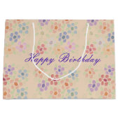 Große Flower Happy Geburtstagsgeschenke Geschenktüte (Vorderseite)