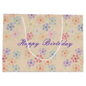 Große Flower Happy Geburtstagsgeschenke Geschenktüte (Rückseite)