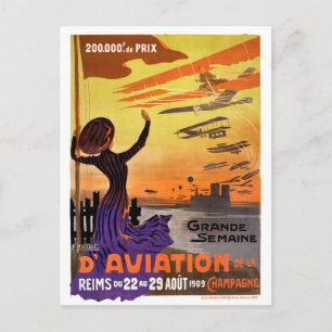 Große Flugwoche der Champagne Postkarte