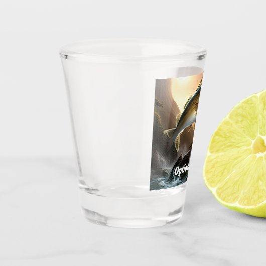 Große Forelle in Rapid Schnapsglas (Links)