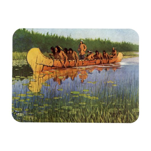 Große Forscher von Remington, Vintage Pioniere Magnet (Horizontal)