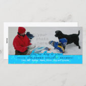 Große Foto Holder Horizontal Blauer Weihnachten (Vorne/Hinten)