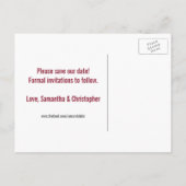 Große Foto-Postkarten Save the Date Ankündigungspostkarte (Rückseite)