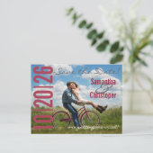 Große Foto-Postkarten Save the Date Ankündigungspostkarte (Stehend Vorderseite)