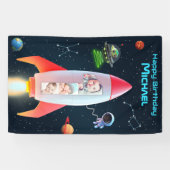 Große FotoCollage | 1. Weltraumrakete Banner (Horizontal)