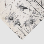 Große französische Script-Wildblume Dragonfly Deco Seidenpapier (Detail)