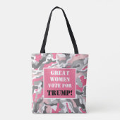 Große Frauen wählen Trump Pink-Camouflage Tasche (Rückseite)