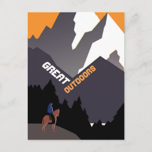 Große Freiluft Retro Montana Reise Werbekunst Postkarte