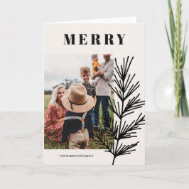 Große Freude und Blätter Feiertagskarte