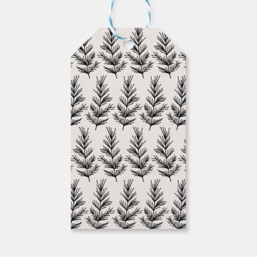 Große Freude und Blätter Geschenkanhänger (Rückseite)