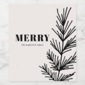 Große Freude und Blätter Weinetikett (Einzelnes Label)