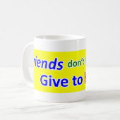 Große Freund-Tasse Kaffeetasse (Vorderseite Links)