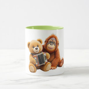 Große Freundschaft zwischen einem Urson und einem Tasse