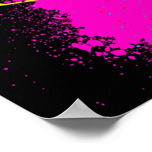 "Große Friedens-Liebe Hope Paint Spritzer Poster (Ecke)