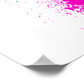 "Große Friedens-Liebe Hope Paint Spritzer Poster (Ecke)
