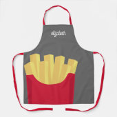 Große Fries in einer Roten Box - Individuelle Name Schürze (Vorderseite)