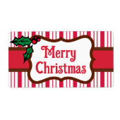 Große Frohe Weihnachten Pfefferminz Etiketten (Vorne)